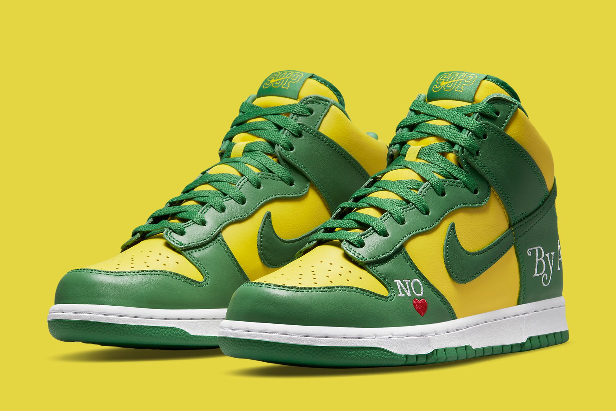 Supreme x Nike SB Dunk High 'Brazil' Official Images