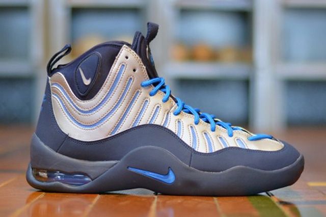 Nike Air Bakin Midnight Navy Metallic Silver 5